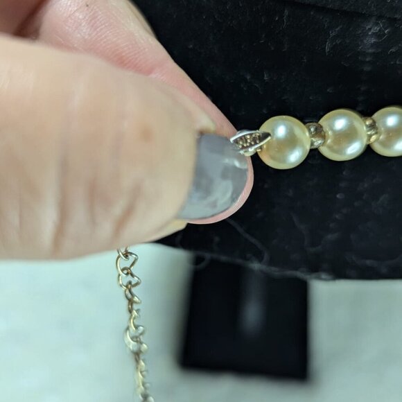 NRT Freshwater & Faux Pearl Necklace Coral Acrylic Beads Multi Strands - Picture 3 of 7